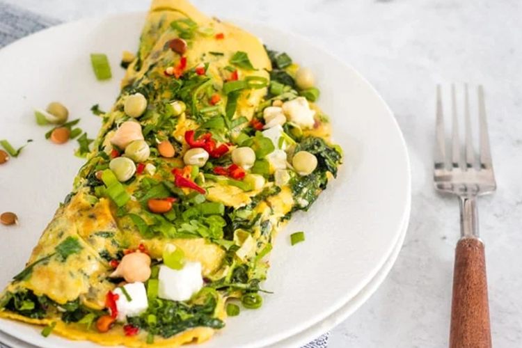 املت سبزیجات با پنیر کم چرب